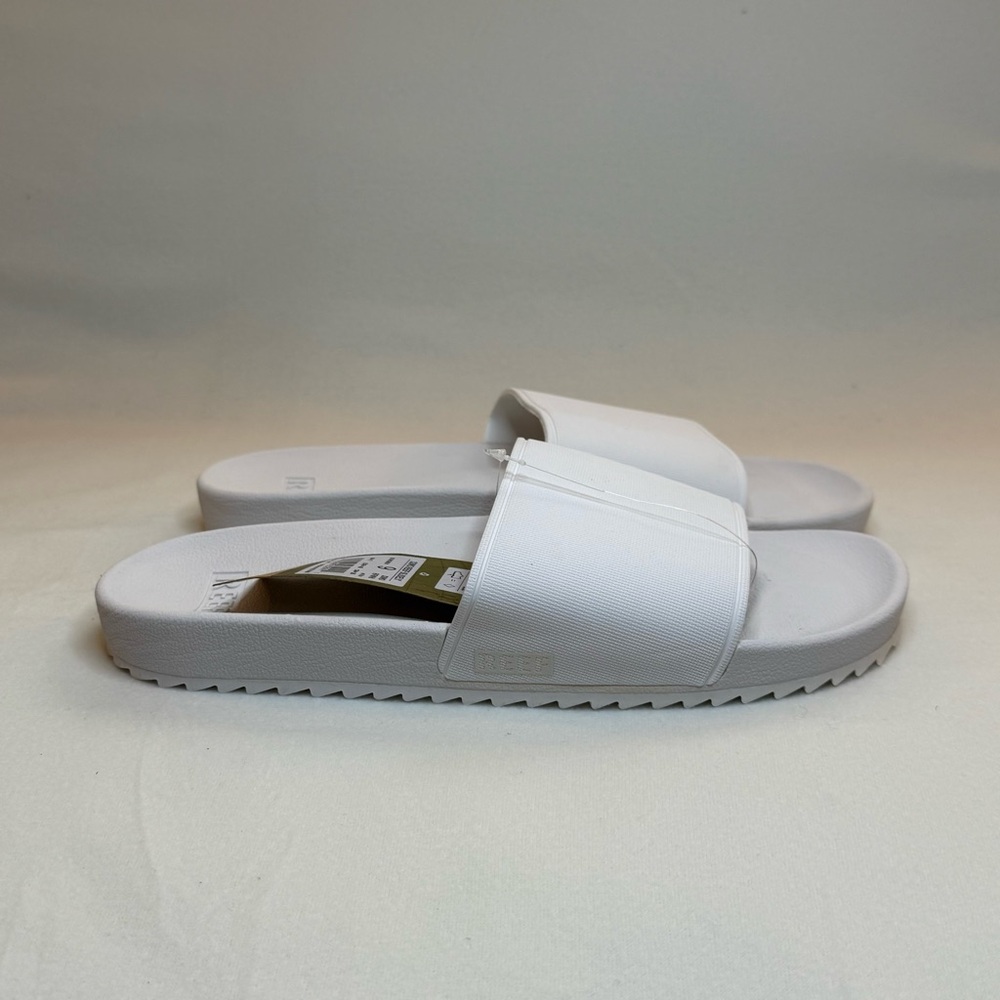 Reef White Slide Sandals